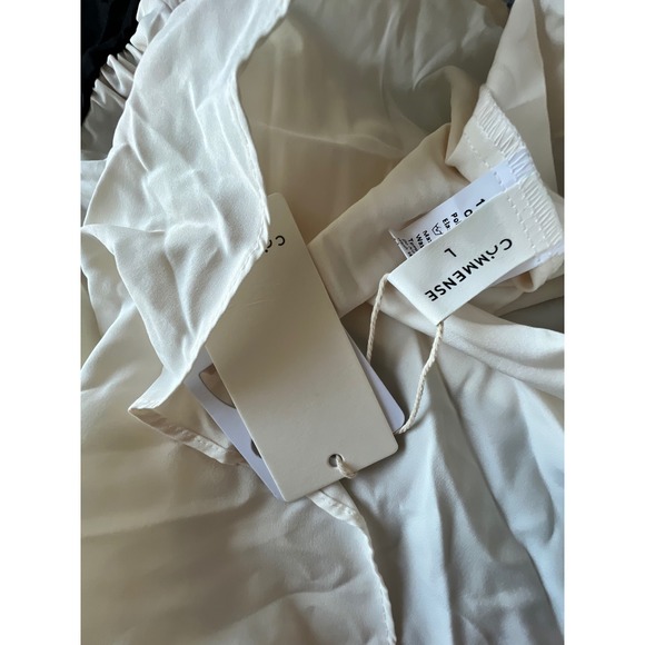 Black Tube Top Cream Ruffle Mini Skirt Dress‎ Party Cocktail - Picture 7 of 7